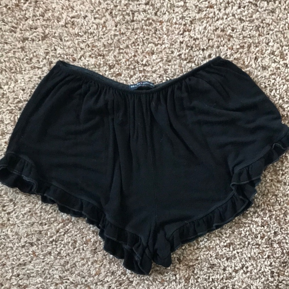 Brandy Black Ruffle Lined Shorts
